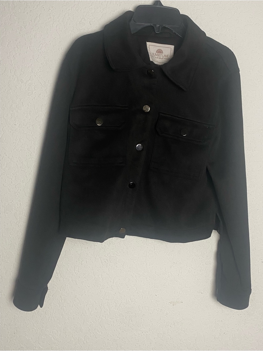 1 Sunset Lane Women’s Black Faux Suede jacket  Size Small